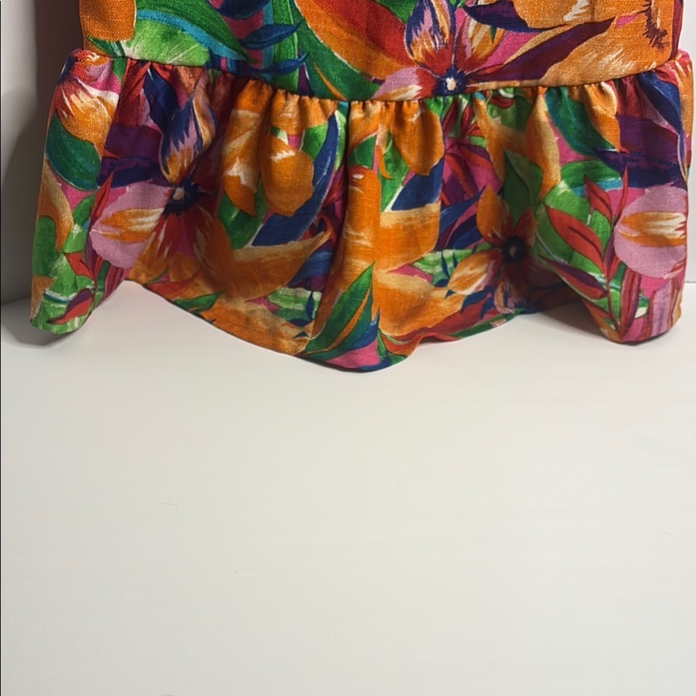 Cocomo Vibrant Floral Women's Dress - Orange, Green, Purple - Picture 3 of 10
